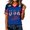 Blue, variant on Soccer Cup 2026 Soccer Shirt for Women Soccer Fan Jersey Jersey Y2k V Neck Short Sleeve Shirt Black XL