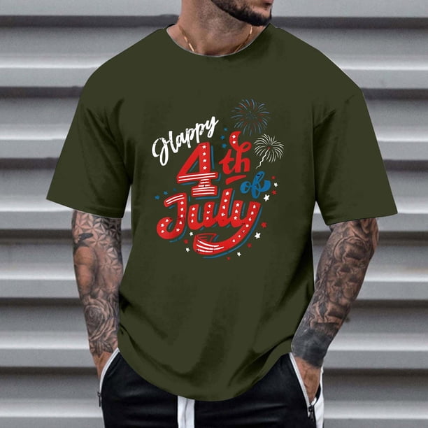 Tops para hombre, blusas y camisas de cuello redondo y manga corta para hombre, tops casuales de cuello redondo y manga corta con estampados especiales para hombre.