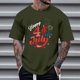 thumbnail image 1 of Tops para hombre, blusas y camisas de cuello redondo y manga corta para hombre, tops casuales de cuello redondo y manga corta con estampados especiales para hombre., 1 of 5