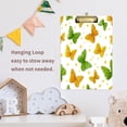 thumbnail image 6 of Acrylic Writing Board Gold 12.5*9 Inch Clipboards Transparent Acrylic Material Suitable For Office Classroom Teachers Fashion Bloggers Stationery Enthusiasts Yellow and Green Butterflies, 6 of 9