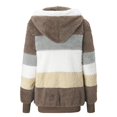 thumbnail image 6 of Mens Furry Sherpa Jacket Fleece Long Sleeve Full Zip Hooded Casual Warm Winter Coat with Zipper Pocket Outdoor, 6 of 7