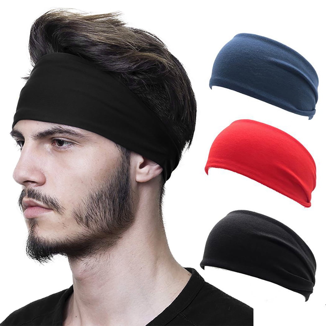 Sweat Band Solid Color 3PCS Nonslip Running Headband Yoga Headband for Men Women Walmart