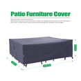 thumbnail image 2 of F&J Outdoors Waterproof Outdoor Table Cover 100"(W)×100"(D)×27.5"(H), 2 of 7