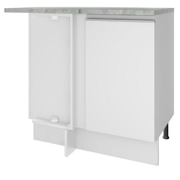 Mueble de cocina Madesa Glamy Esquinero 1 puerta Blanco