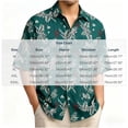 thumbnail image 2 of Mens Summer Beach Printed Shirts Short Sleeve Button Down Casual Loose Fitted Lighweight Vacation Lapel Collar Tops (XL, Multicolor), 2 of 4