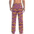 thumbnail image 2 of FREEAMG Pumpkin Face Pajama Pants for Men, Men's Separate Bottoms, Comfortable Sleep Lounge Pj Pants, 2 of 7