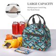 thumbnail image 5 of Fuzoiu Colorful Fishing Baits Print Insulated Lunch Bag for Women Men Large Reusable Lunch Box Adult Leakproof Portable Cooler Tote Bags for Work Picnic, 5 of 7