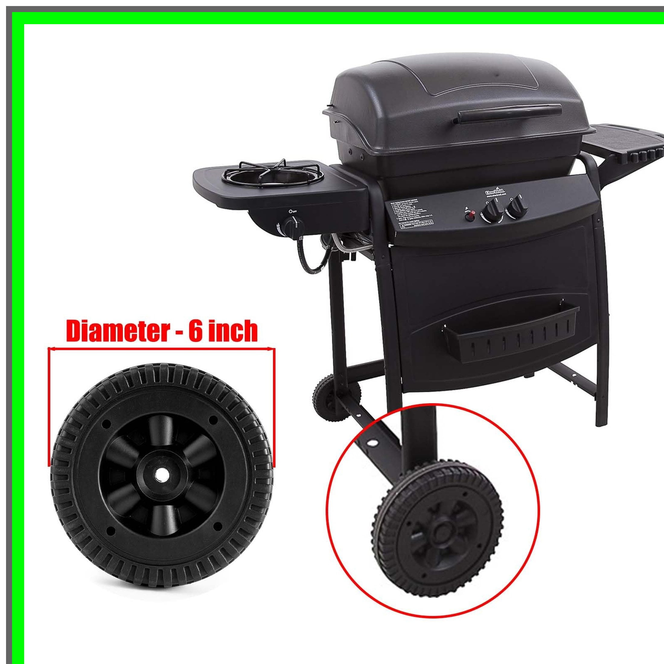 Grill Wheel Replacement Kit for Charbroil Kenmore Thermos BBQ