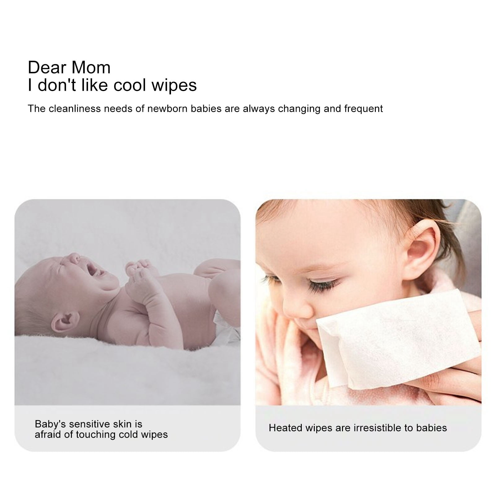Suodoka Portable Baby Wipe Warmer Pink Constant Temperature Moist Wipe Dispenser Compact Travel Case for Vehicle Home Use (7.87 in / 20.0 cm)