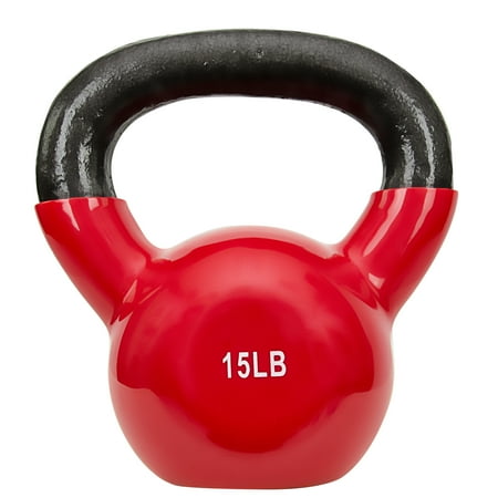 UPC: 0853227001738 | Sunny Health & Fitness Vinyl Coated Kettle Bell – 15Lbs – NO. 066-15
