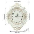 thumbnail image 6 of Elegant Wall Clock, Off-White Resin Construction with Relief Patterns, Low-Noise Quartz Movement, Perfect for Home and Office, 6 of 14