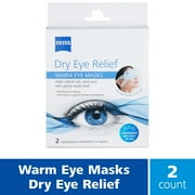 ZEISS Dry Eye Relief Warm Compress Heated Eye Masks, 2 Pack
