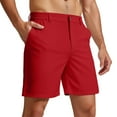 thumbnail image 2 of Men's Lightweight Shorts Golf Shorts with Pockets Stretch Quick Dry for Casual Travel Red 2XL, 2 of 4