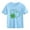 Blue, variant on St. Patrick's Day Shirt for Girls Kids Clover Print T-Shirt Short Sleeve Soft Cotton Tee Black,Size 5 T