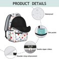 thumbnail image 4 of Pioneer Flower Floral Print Pattern Backpack for School, Cute School Bag with Adjustable Shoulder Straps and Padded Back, 15.3"x11"x7.1", 4 of 5