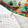 thumbnail image 4 of jejeloiu Colorful Cartoon Turtle Twin Duvet Cover,Underwater Coral Print Twin Bedding For Boys,Orange Multicolor,Polkadot Reversible,2pcs,1 Duvet Cover and 1 Pillowcase, 4 of 6