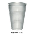 thumbnail image 2 of Shimmering Silver 12 oz Plastic Cups for 20 Guests, 2 of 2