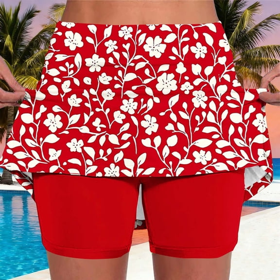 Hilenly Women's Tennis Skorts Skirts with Liner Shorts High Waisted Golf Pickleball Athletic Shorts