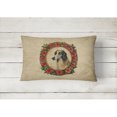 thumbnail image 2 of Borzoi Christmas Flowers Throw Pillow 12 in x 16 in, 2 of 4