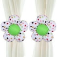 thumbnail image 1 of 1 Pair Curtain Tiebacks Lovely Sunflower Design Window Panel Tiebacks Home Decor, 1 of 8