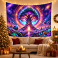 thumbnail image 3 of Cosmic Tree in Nebula with Celestial Portal and Floating Planets Mystical Fantasy for Space Enthusiasts Fantasy Art Decor Birthday Gift Tapestry Wall Hanging for Bedroom and Gaming Room, 3 of 7