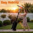 thumbnail image 4 of FOOWIN 50,000 BTU Patio Heater for Outdoor Use, Outdoor Heater with Round Table, Wheels, Protection System, Black, 4 of 10