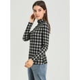 thumbnail image 4 of INSPIRE CHIC Blouse Décontractée à Carreaux pour Femme à Col Roulé Ajustée à Manches Longues, 4 of 6