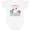 thumbnail image 3 of Inktastic I Want a Unicorn for Christmas with Presents Boys or Girls Baby Bodysuit, 3 of 5