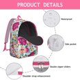 thumbnail image 4 of Flowers Print Travel Backpack for School College and Work, Large Capacity Bookbag with Laptop Sleeve, Durable Everyday Commuting Backpack, Sunflower Floral Design Unisex Gift for Teens Adults, 4 of 5