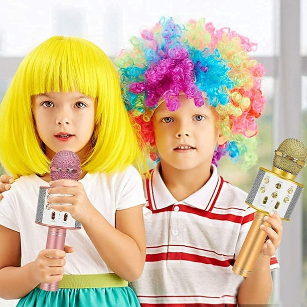 Microphone karaoké pour jouets pour enfants : 4 5 6 7 Cadeaux  d'anniversaire pour fille de 8 ans - Jouets pour filles de 9 à 10 ans - Jouets  pour fille de 4 à 5 ans