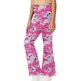 thumbnail image 2 of DISNIMO Pink Axolotl Girls Flare Leggings 11-12 for Kids Bell Bottom Pants with Pockets High Waisted Bootcut Yoga Pants Kids Dance Bell Bottoms Leggings Flared Hem, 2 of 7