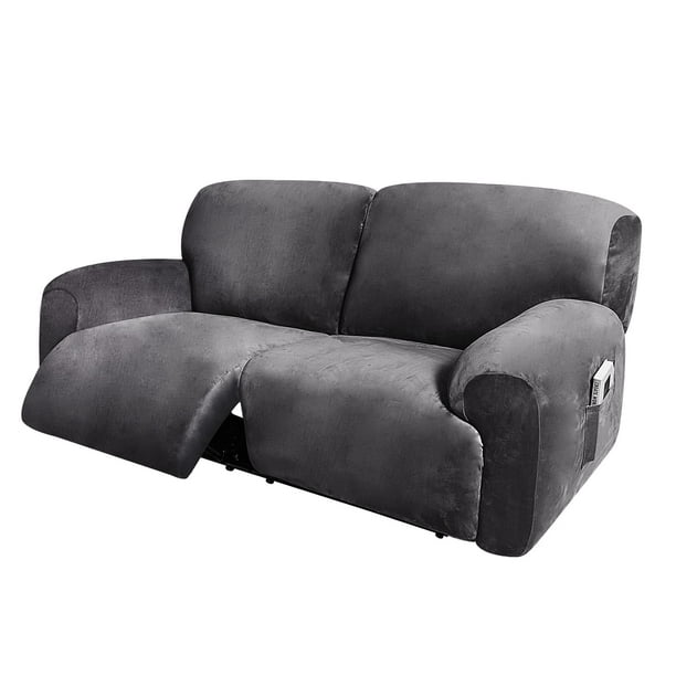 Funda ULTICOR para sofá reclinable extra ancho de 2 plazas, de terciopelo