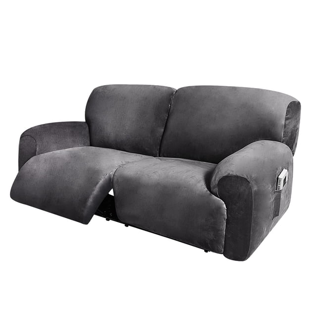 Funda ULTICOR para sofá reclinable extra ancho de 2 plazas, de terciopelo
