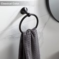 thumbnail image 4 of Anneau Porte-Serviette Mat Noir Mat Mural pour Salle de Bain 2 Pack Style Classique, 4 of 7