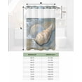 thumbnail image 6 of No Hook Shower Curtains with Snap in Liner, Coastal Conch Waterproof Fabric Shower Curtain, Summer Beach Nautical Ocean Brown Double Layers & See-Through Top Window Bathroom Curtains 48''x72'', 6 of 6