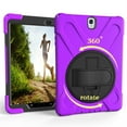 thumbnail image 6 of XYX Case for Samsung Galaxy Tab S3 9.7 inch SM-T820/SM-T825 with 360 Degree Rotating, Hand Strap, Shoulder Strap, Purple, 6 of 7