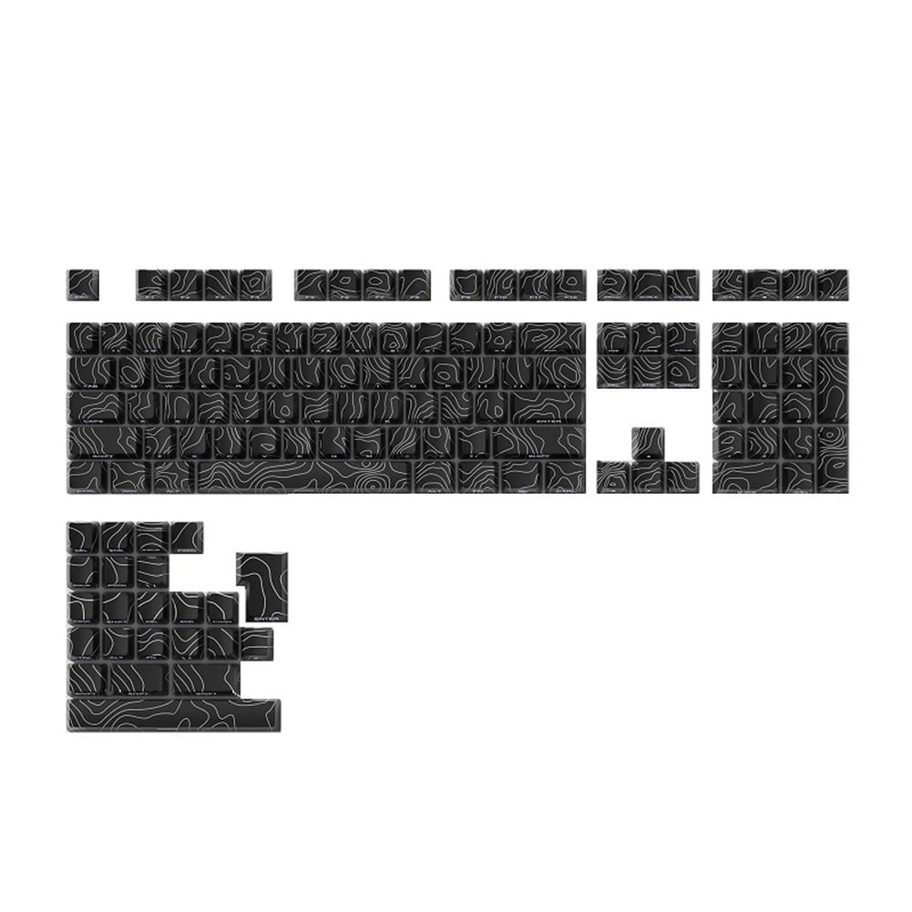 PBT Keycaps Side Print Backlit Keycap Topographic Dye-Sub Key Caps Cherry Profile for Mx Gamer Mechanical Keyboard,1set * keycaps
