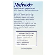 Refresh Classic Sterile Lubricant Eye Drop, Preservative Free, 50ct, 6-Pack