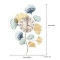 thumbnail image 2 of 30inch Multi-colored Large Wall Clock Ginkgo Leaf Metal Art Wall Clock Living Room Home Decor for Bedrooms, 2 of 16