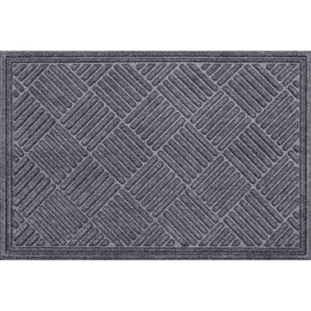 Mainstays Textures Crosshatch Polyester doormat, 2' x 3', Smoke