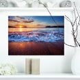 thumbnail image 1 of Design Art - Blue Sea Waves during Sunset, 1 of 4