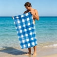 thumbnail image 6 of Fashionable Striped Beach Towel - Super Soft & Fast-Drying Microfiber Bath Towel, Lightweight & Portable for Beach, Swimming, and Picnics Multicolor A, 6 of 6