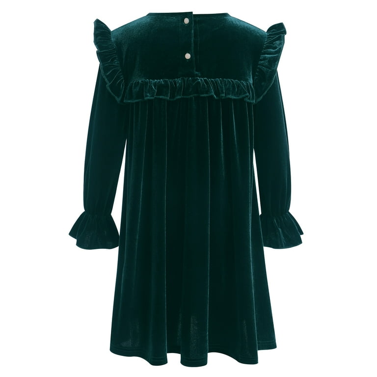 Dark green dress for baby girl deals