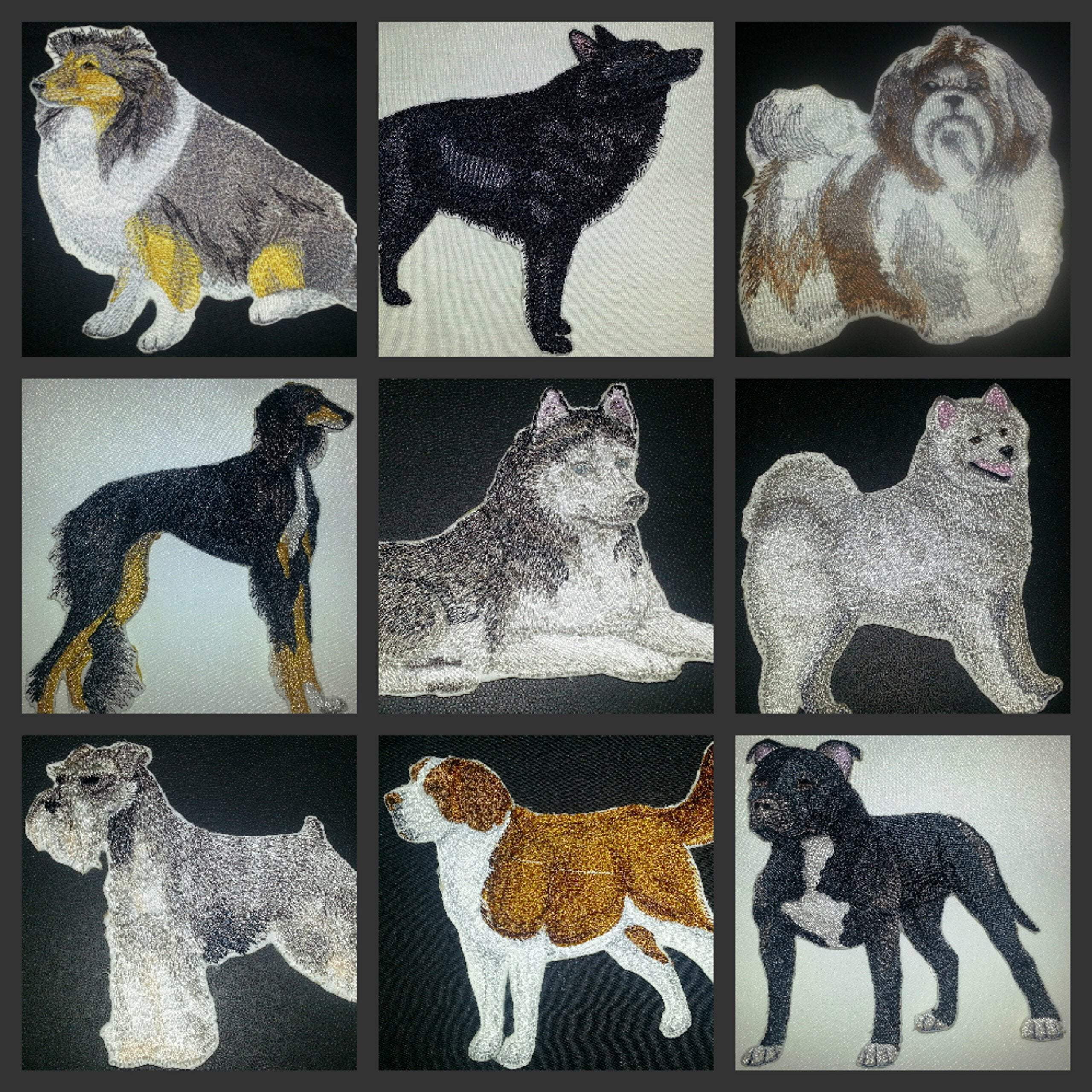 Custom Dog Portraits[Schipperke] Embroidered Iron On/Sew patch [6" x 5"]