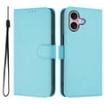 thumbnail image 2 of Compatible with iPhone 16 Wallet Case with RFID Blocking Credit Card Holder, PU Leather Folio Flip Kickstand Protective Shockproof Anti-fall Phone Case Cover Women Men,Skyblue, 2 of 11