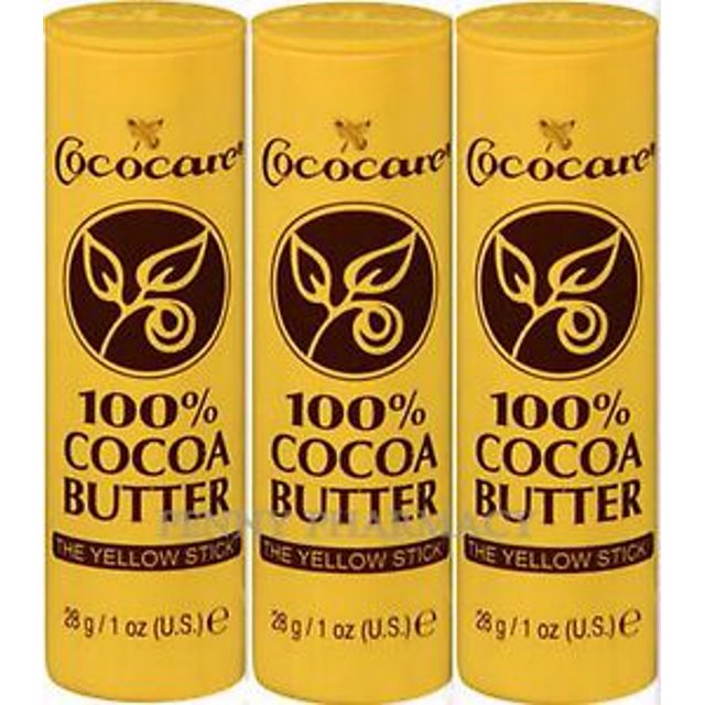 Cocoa Butter Sticks 100 Pure COCOCARE 1oz ( 3 pack )