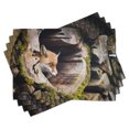 thumbnail image 1 of Ambesonne Animal Place Mats Set of 4, Exotic Furry Creature, Standard Size, Tan, 1 of 6