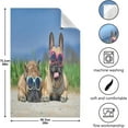 thumbnail image 3 of Adorable Cute French Bulldog Dish Towels Set of 6, Summer Sunglasses Washable Tea Towels Dishcloths Lint-Free 18x28 Inch Fast Drying for Kitchen Restaurant Bar Clean, 3 of 5