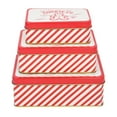 thumbnail image 3 of Christmas Cookie Tins Set of 3, Rectangle Holiday Gift Boxes - Metal Storage Tins for Storing Cookies, Snacks, Chocolates, Vintage Design for Storage & Christmas Decoration, 3 of 5