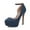 Navy, variant on Women Elegant Rhinestones Studded Ankle Strap Pumps Platform High Heel Pointed Closed Toe Dress Shoes Size 6 Navy